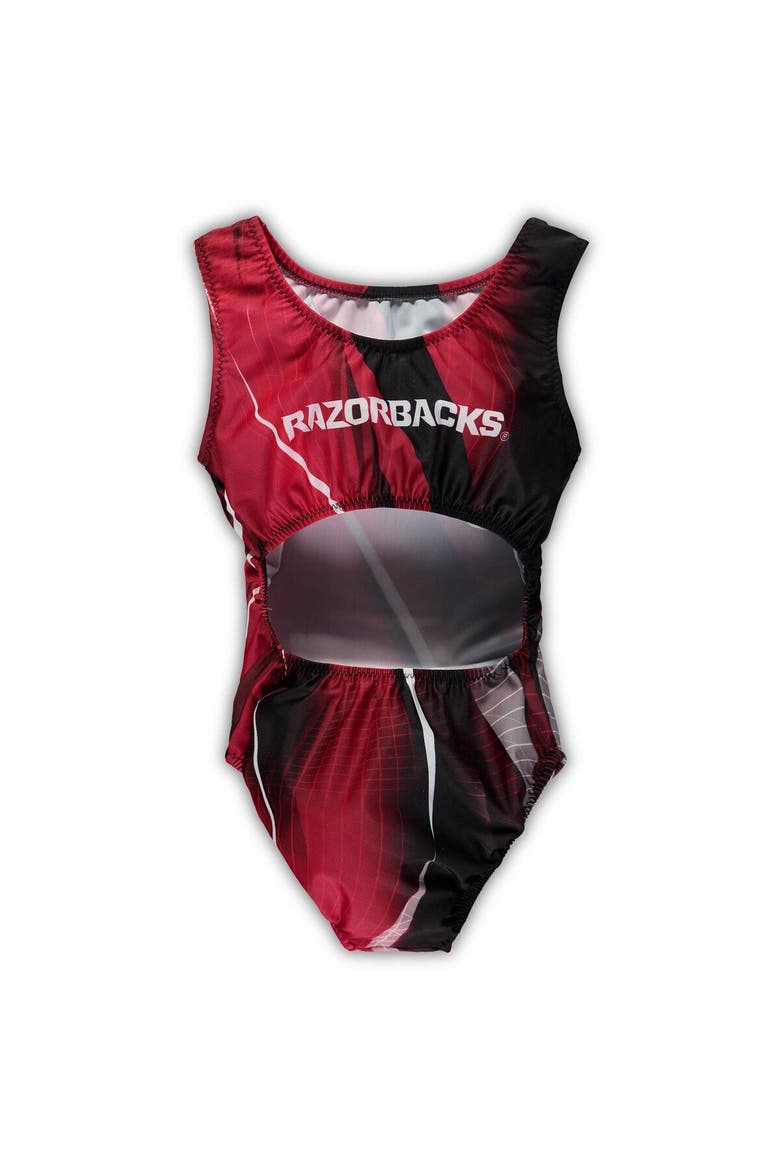 Girls Youth Cardinal Arkansas Razorbacks Leotard, Alternate, color, Cardinal