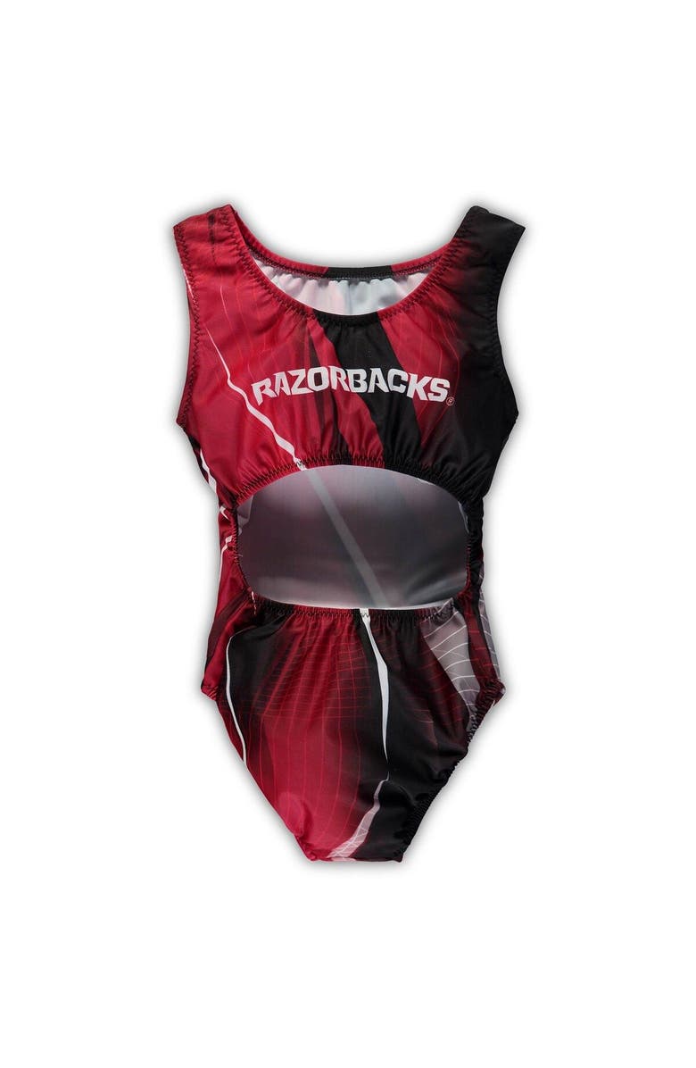 FOXYS LEOTARDS Girls Youth Cardinal Arkansas Razorbacks Leotard, Alternate, color, 