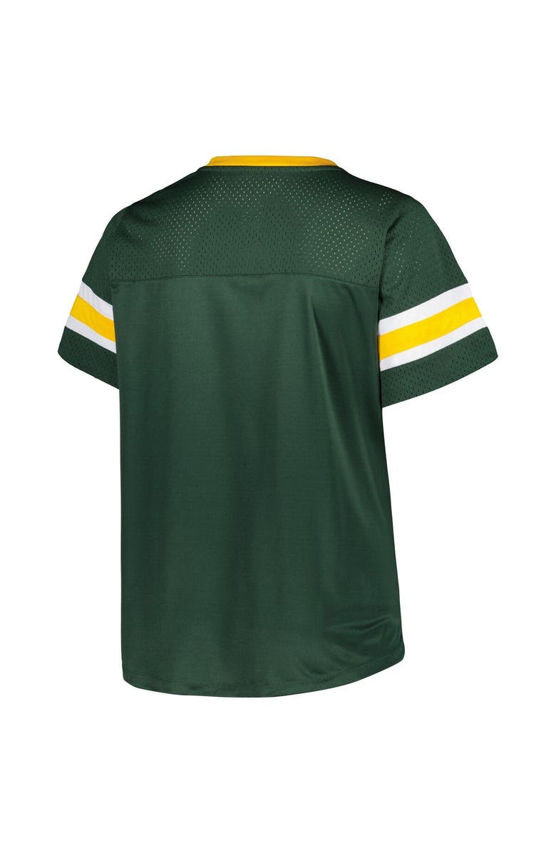 FANATICS Women's Fanatics Branded Green Green Bay Packers Plus Size Original State Lace-Up T-Shirt, Alternate, color, 