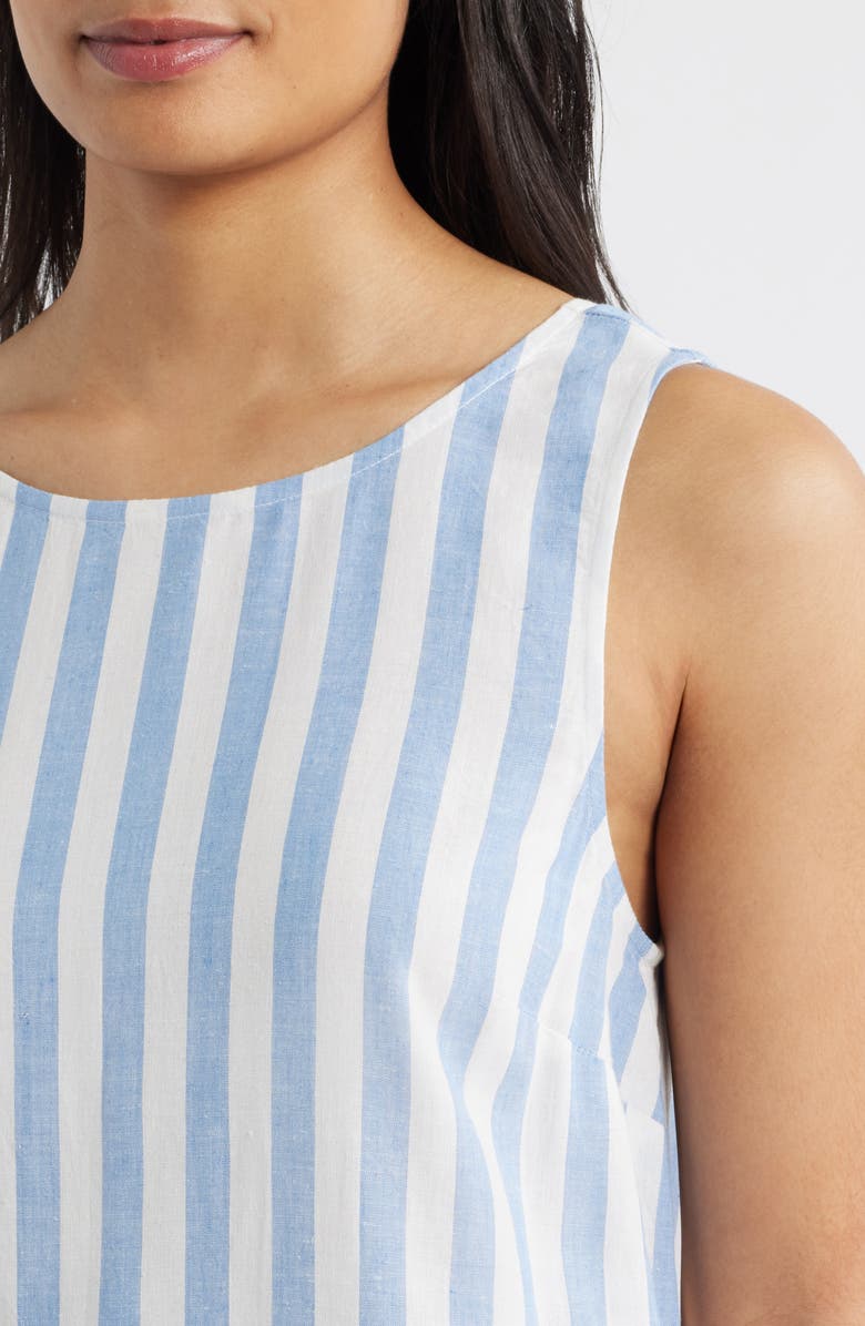 beachlunchlounge Amara Stripe Shift Dress, Alternate, color, Lark