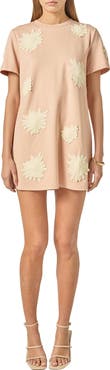 English Factory Flower Detail T-Shirt Minidress