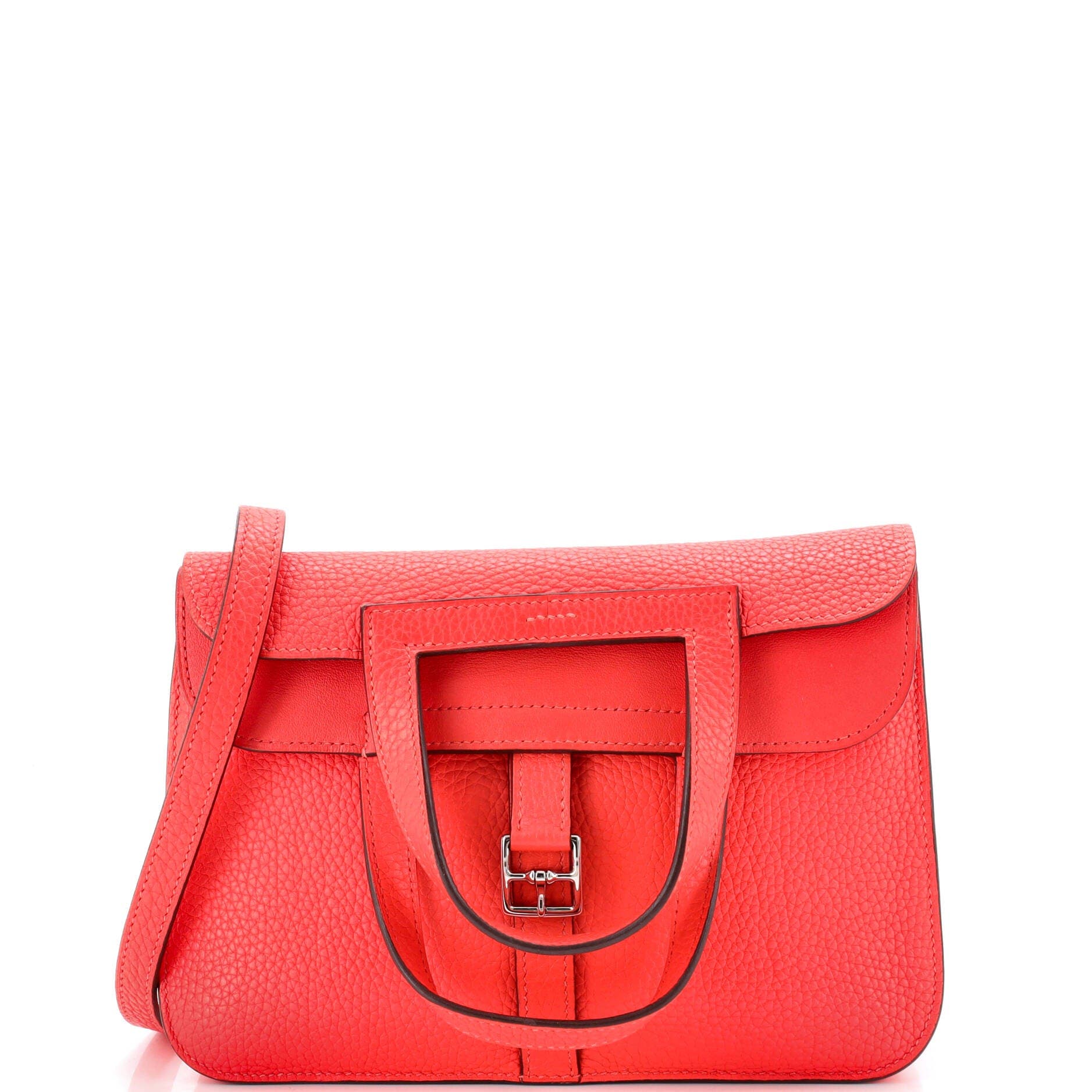 Pre-Owned Hermes Halzan Bag Clemence 25, Main, color, Rose Texas