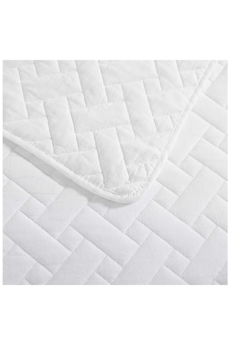 Solid Cotton Quilt & Sham Set, Alternate, color, WHITE