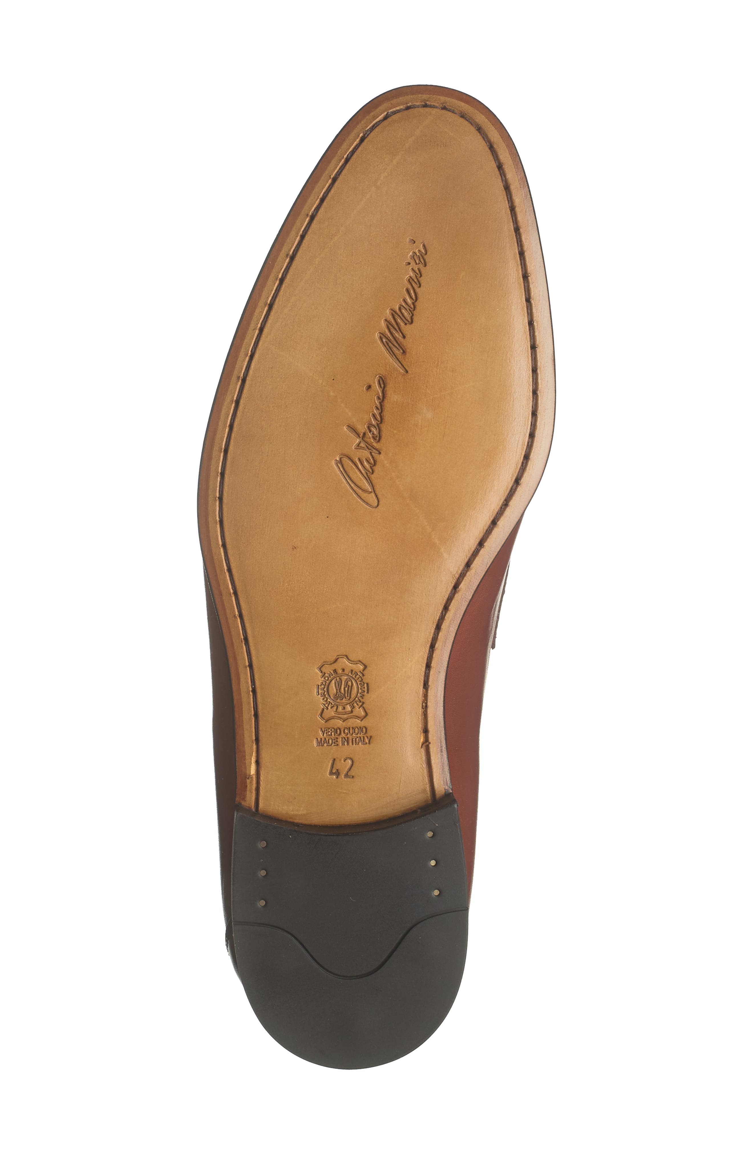 ANTONIO MAURIZI Leather Penny Loafer, Alternate, color, 