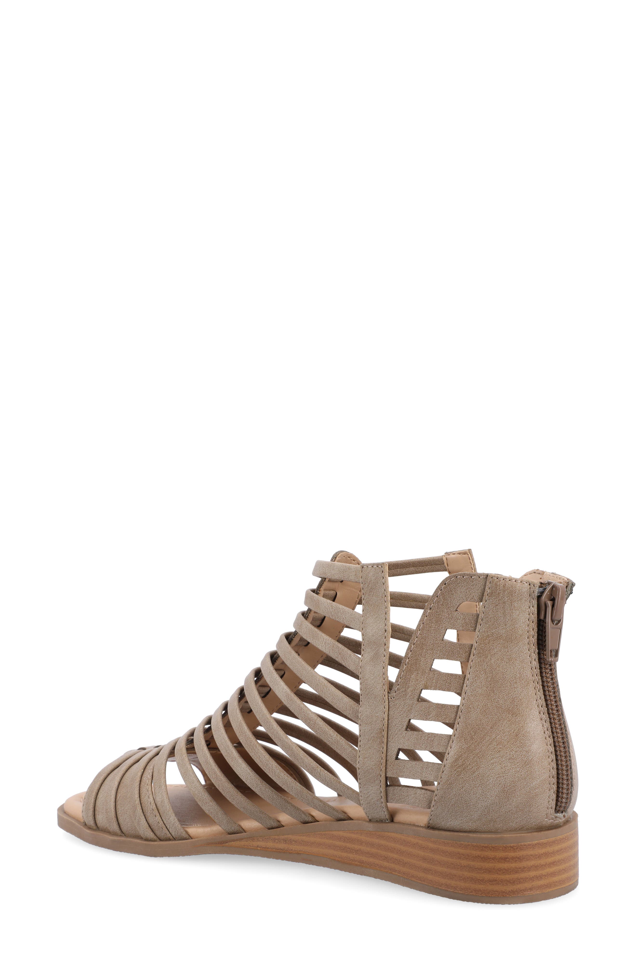 Journee Collection Delilah Wedge Sandal - Wide Width, Alternate, color, Taupe