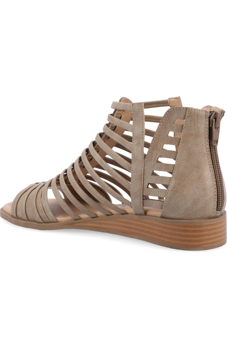 Journee Collection Delilah Wedge Sandal - Wide Width, Alternate, color, Taupe