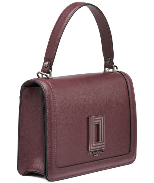 Karl Lagerfeld Paris Simone Front Flap Crossbody In Burgundy