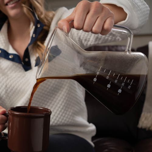 London Sip Glass Pour Over Carafe W/ Reusable Filter, 600ml In Transparent