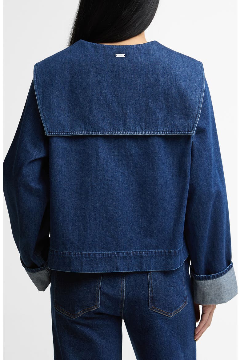 Dartmoor Sailor Collar Button-Up Shirt, Alternate, color, MID WASH INDIGO
