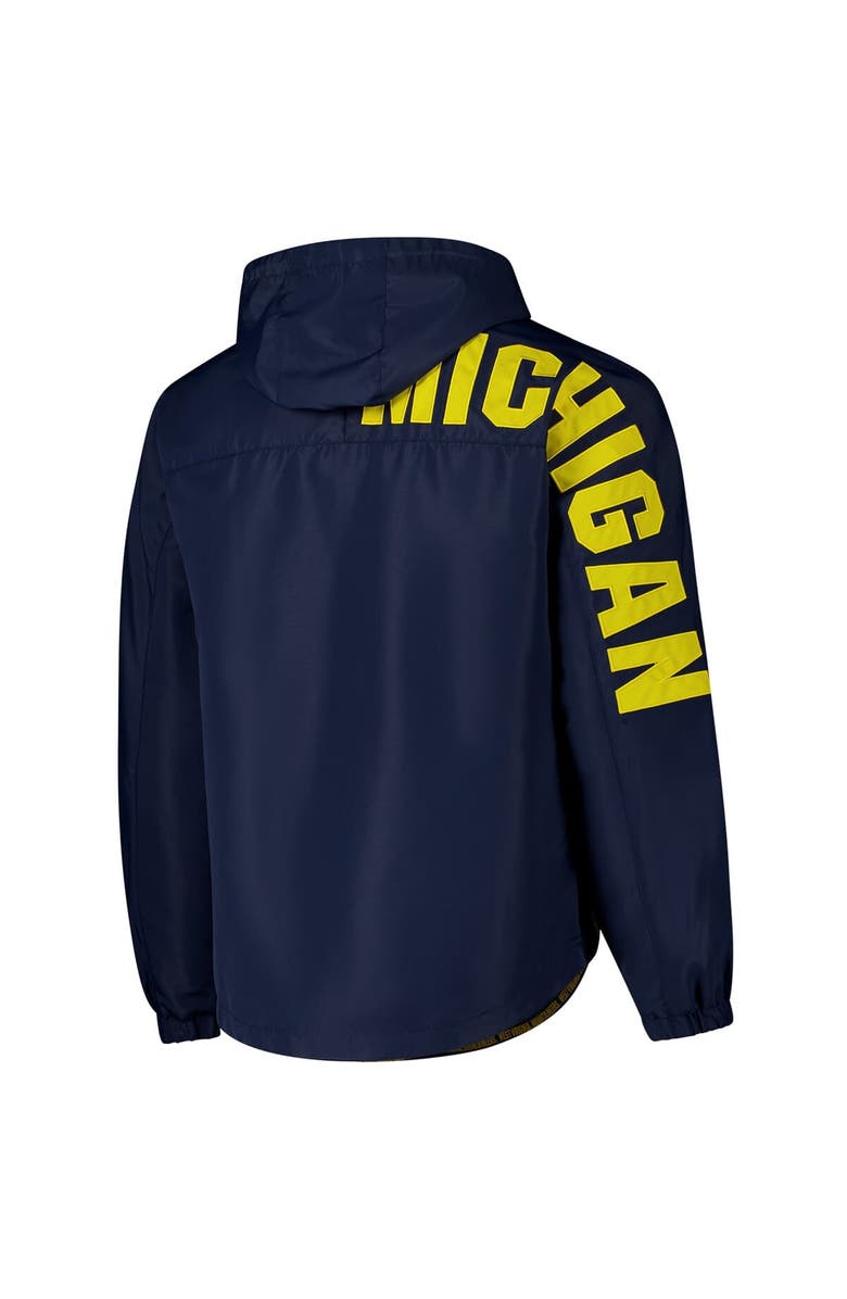 COLOSSEUM Men's Colosseum  Navy Michigan Wolverines Reloaded Anorak Half-Zip Jacket, Alternate, color, Navy