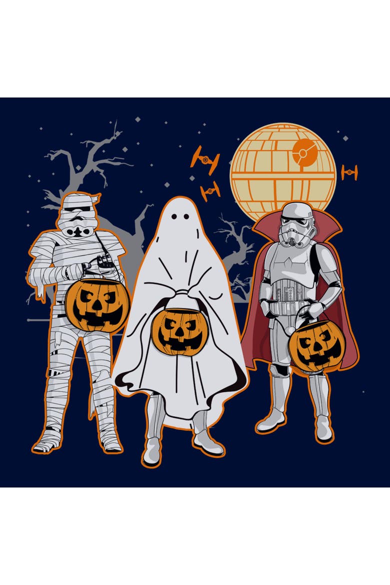 Boys' Stormtroopers Trick Or Treat Season Short Sleeve Graphic T-shirt, Alternate, color, Navy Blue