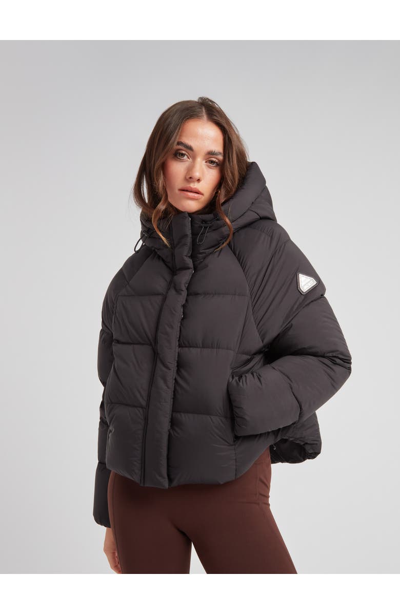 JACK1T Cloud Cropped Hooded Puffer Jacket, Main, color, Black/Stone