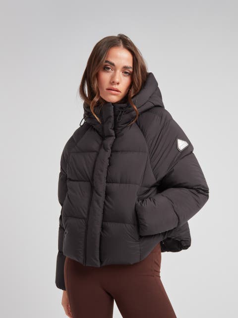 Cloud Cropped Hooded Puffer Jacket