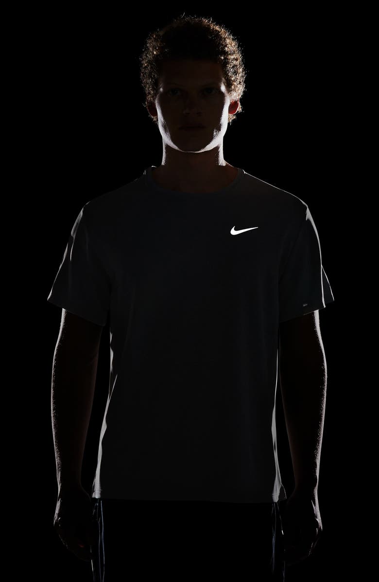 Nike Dri-FIT UV Miler Short Sleeve Running Top, Alternate, color, Grey Fog/ Particle Grey