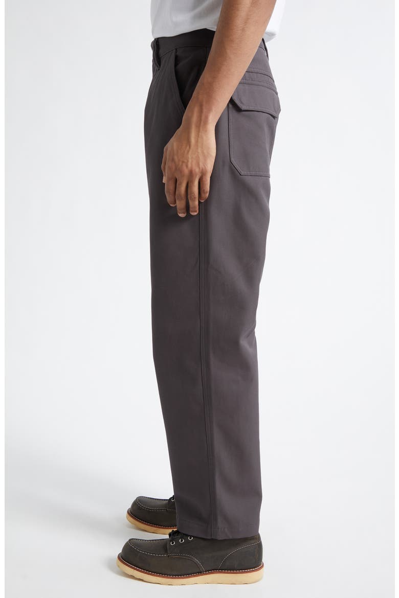 Straight Leg Cotton Twill Pants, Alternate, color, CHARCOAL