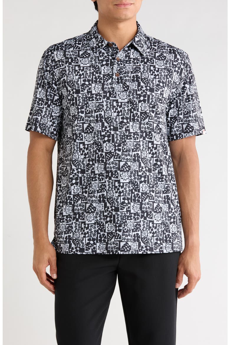 Alana Knit Polo, Main, color, BLACK