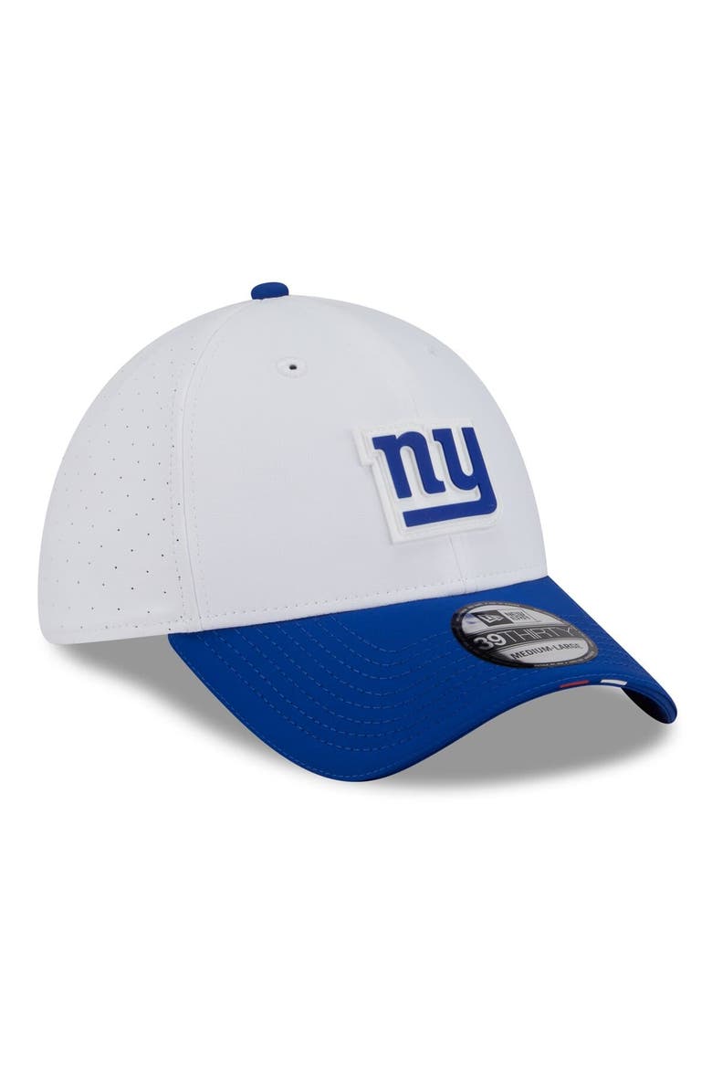Men's New Era  White/Royal New York Giants 2025 NFL Training Camp 39THIRTY Flex Hat, Alternate, color, White