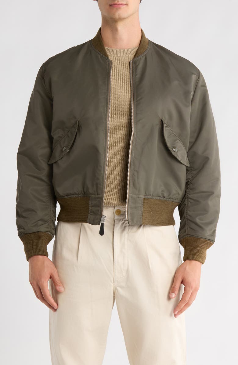 BUCK MASON Flight Nylon Bomber Jacket, Main, color, 