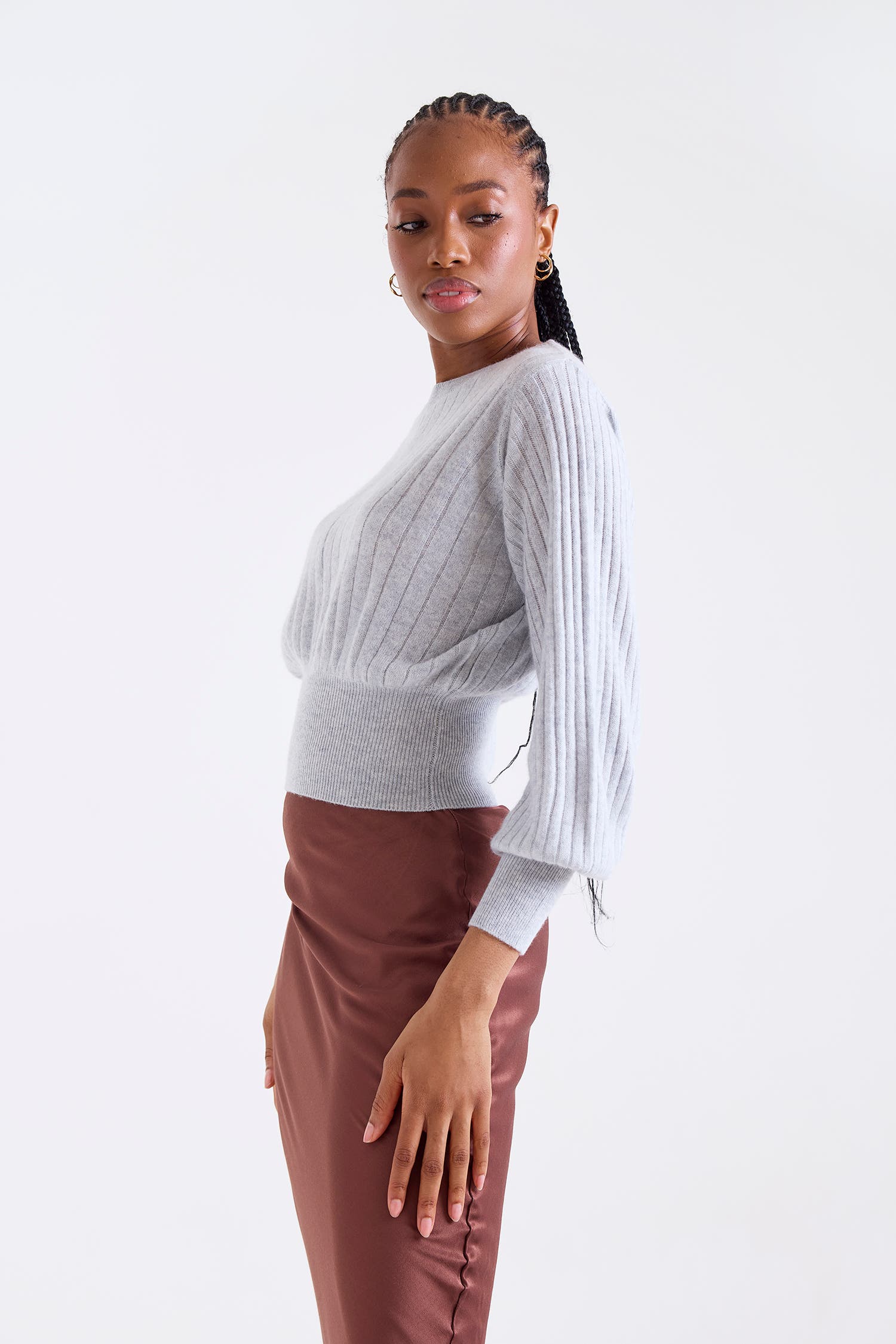 Rosa Ribbed 100% Cashmere Sweater - image 4