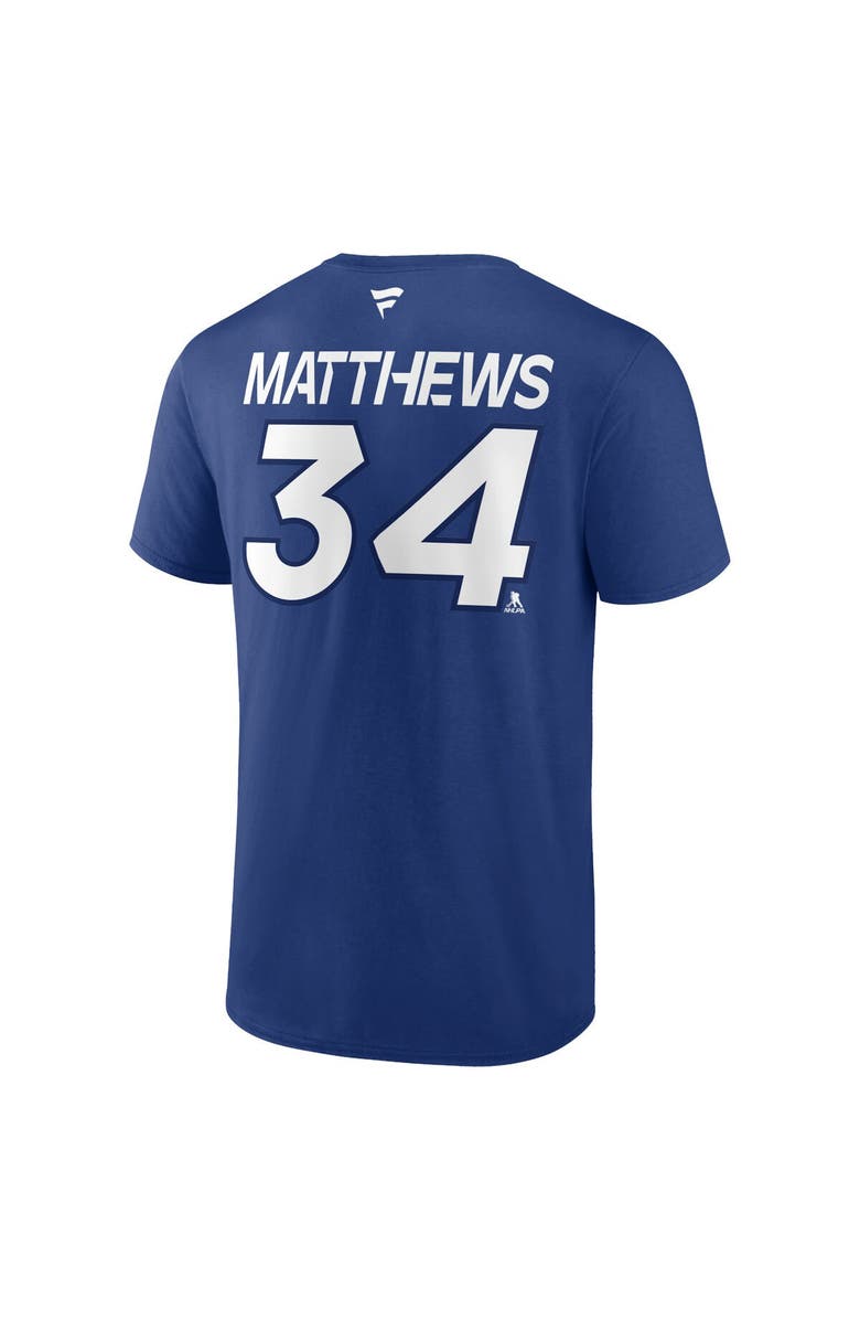 FANATICS Men's Fanatics Branded Auston Matthews Blue Toronto Maple Leafs Authentic Pro Prime Name & Number T-Shirt, Alternate, color, Blue