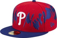 New Era Men's New Era Red/Royal Philadelphia Phillies Retro Pattern 59FIFTY Fitted Hat
