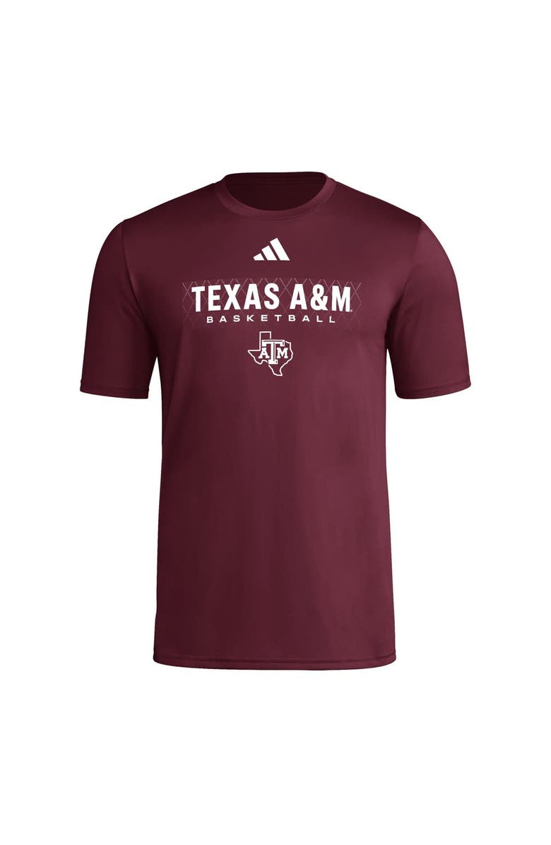 adidas Men's adidas Maroon Texas A&M Aggies Locker On-Court In The Fade Pregame AEROREADY T-Shirt, Alternate, color, Maroon