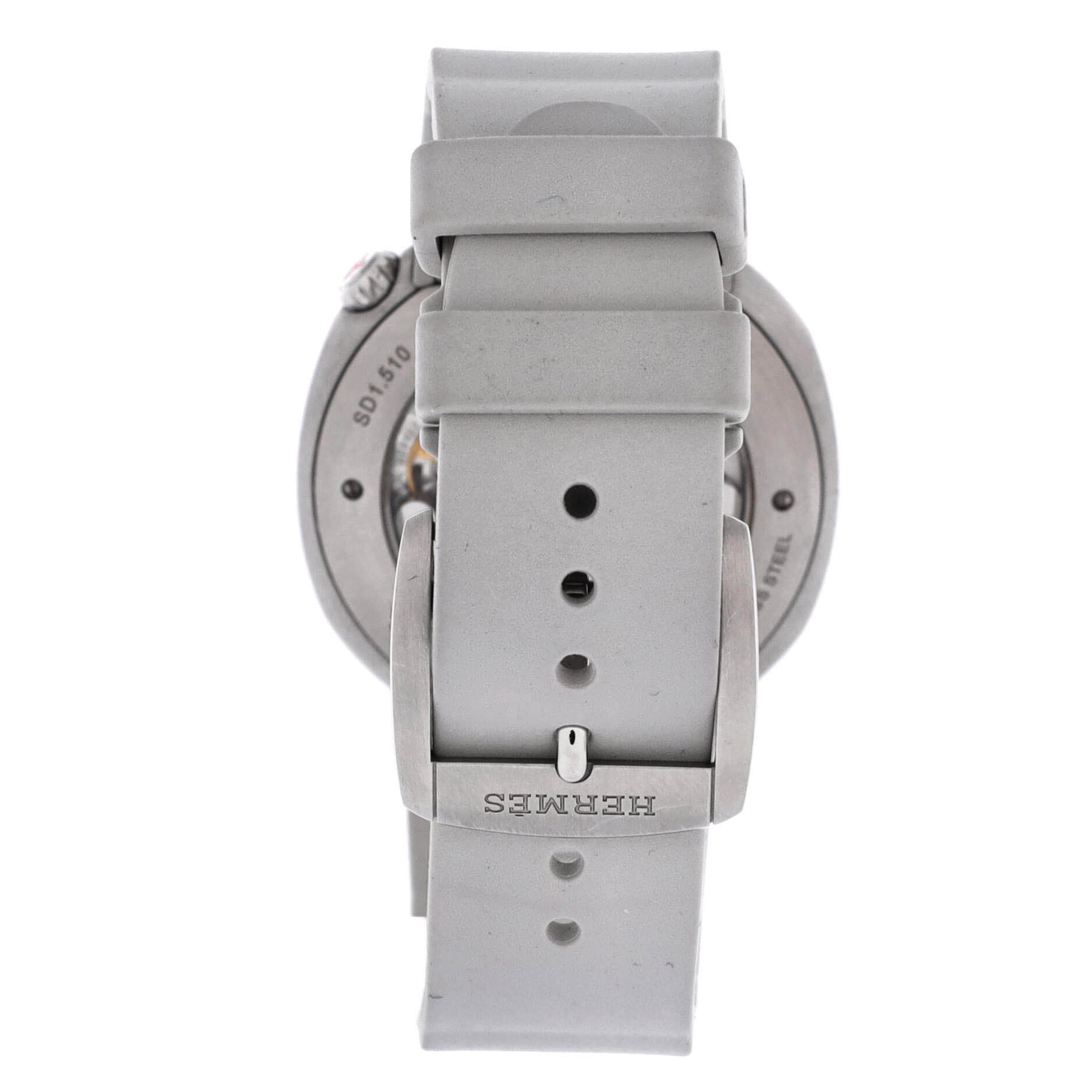 Cut Automatic Watch Stainless Steel and Rubber 36, Alternate, color, Metallic Silver