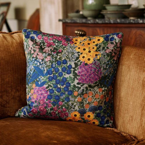 Sophie Williamson Design Square Pillow Cover Pré Fleuri In Multi