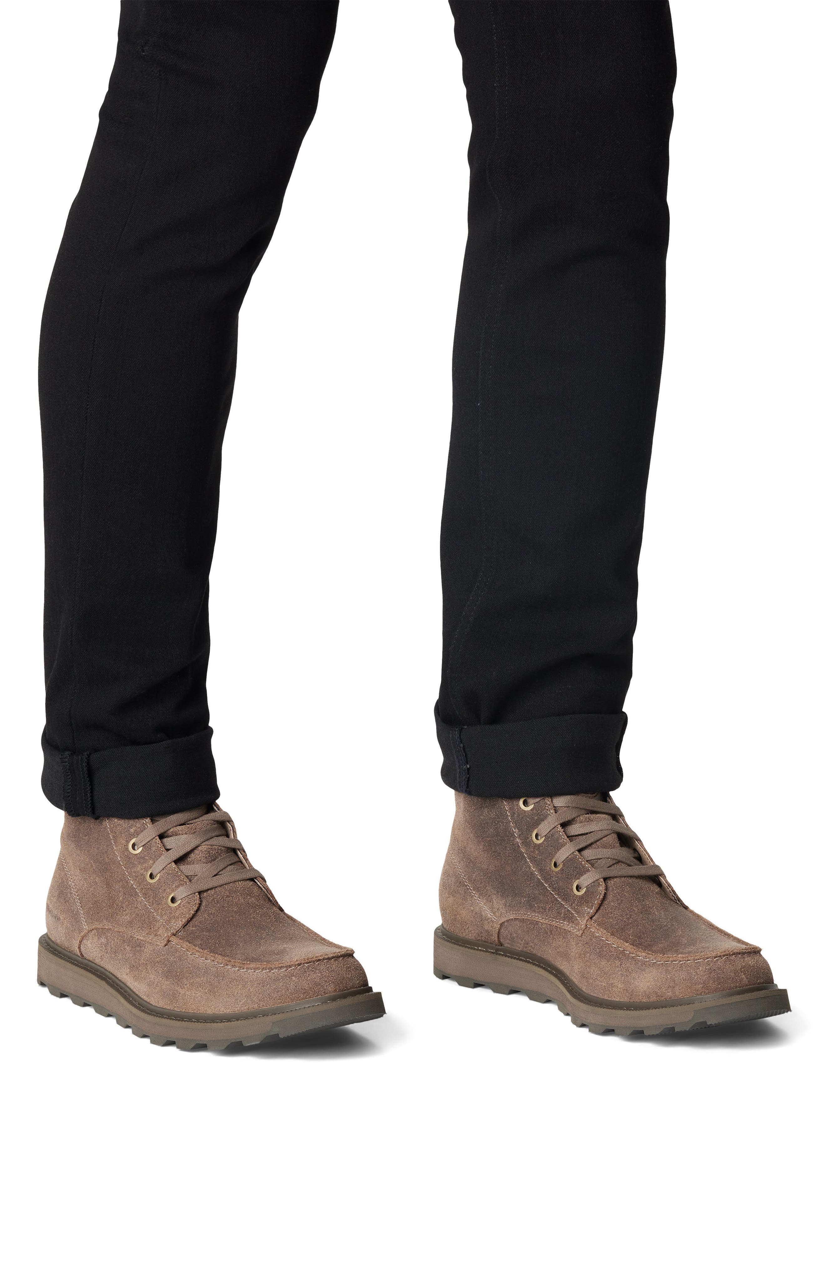 Madson II Moc Toe Waterproof Boot, Alternate, color, OMEGA TAUPE/ JET