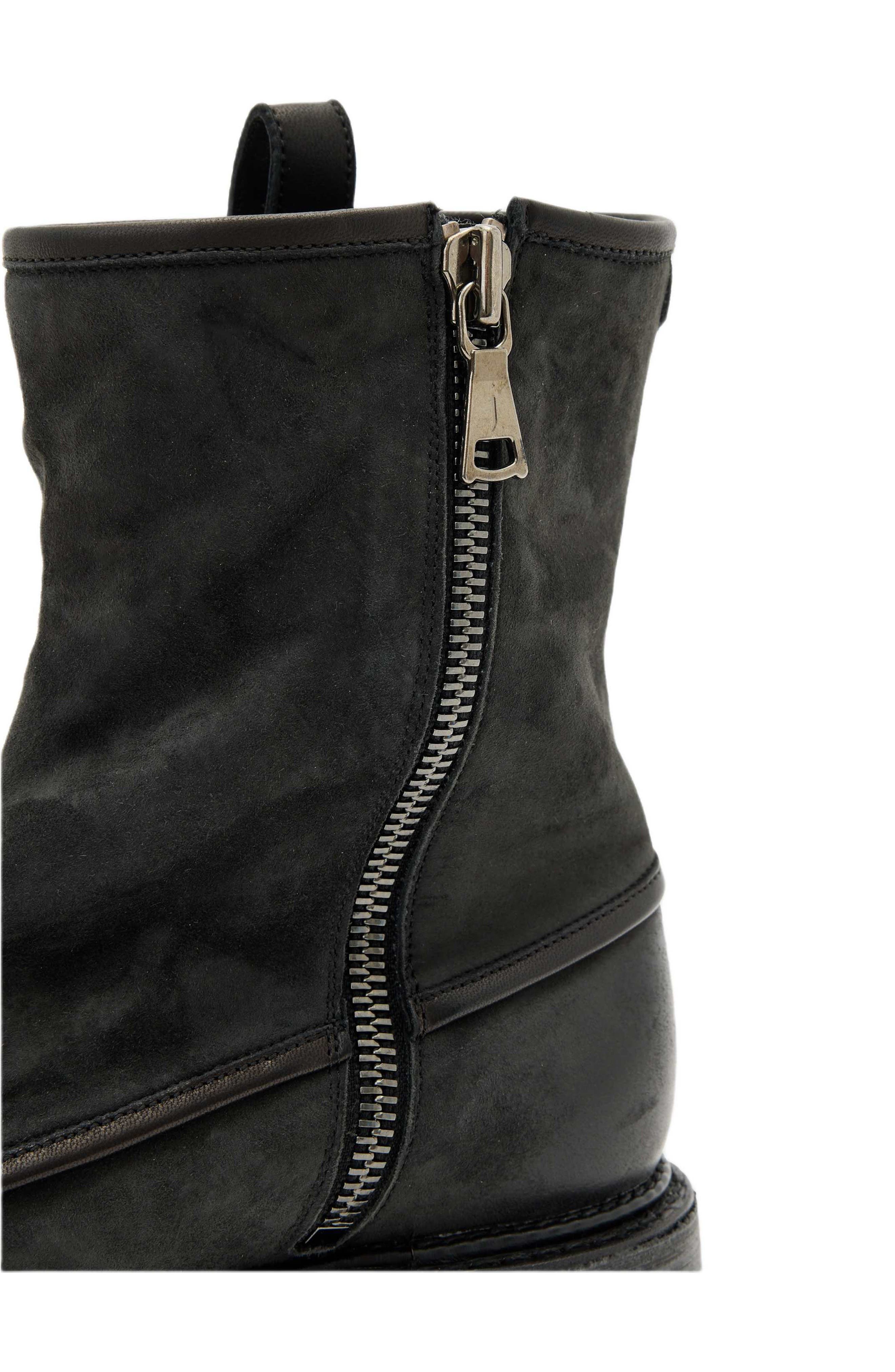 John Varvatos Heritage Genuine Shearling Lined Boot, Alternate, color, Charcoal