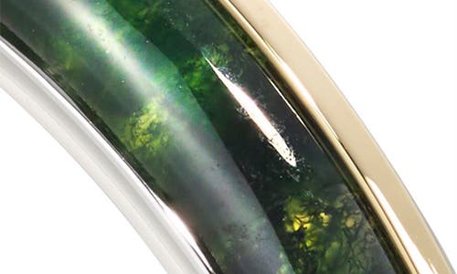 By Pariah Essentials Stacking Bangle In Moss Agate