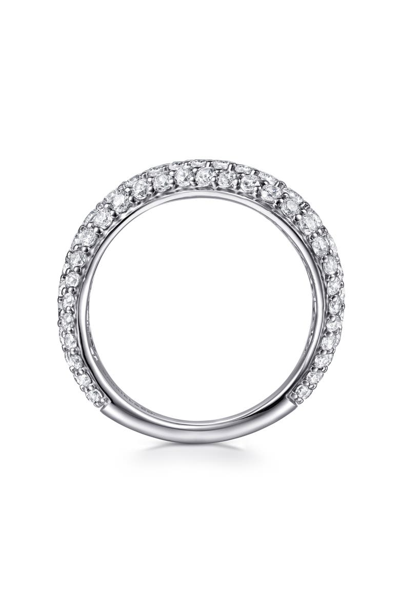 14k White Gold Diamond Wave Ring, Alternate, color, 14K WHITE GOLD