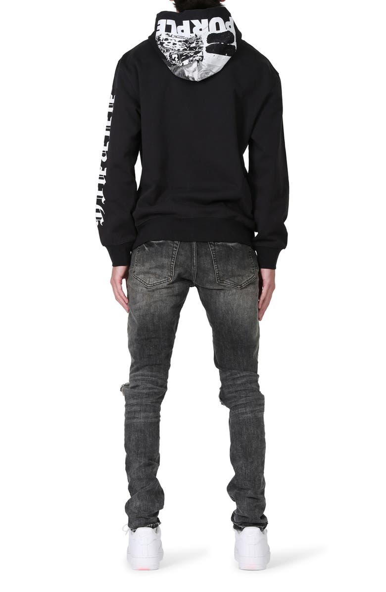 PURPLE BRAND PURPLE Knee Blowout Ripped Skinny Jeans, Alternate, color, 