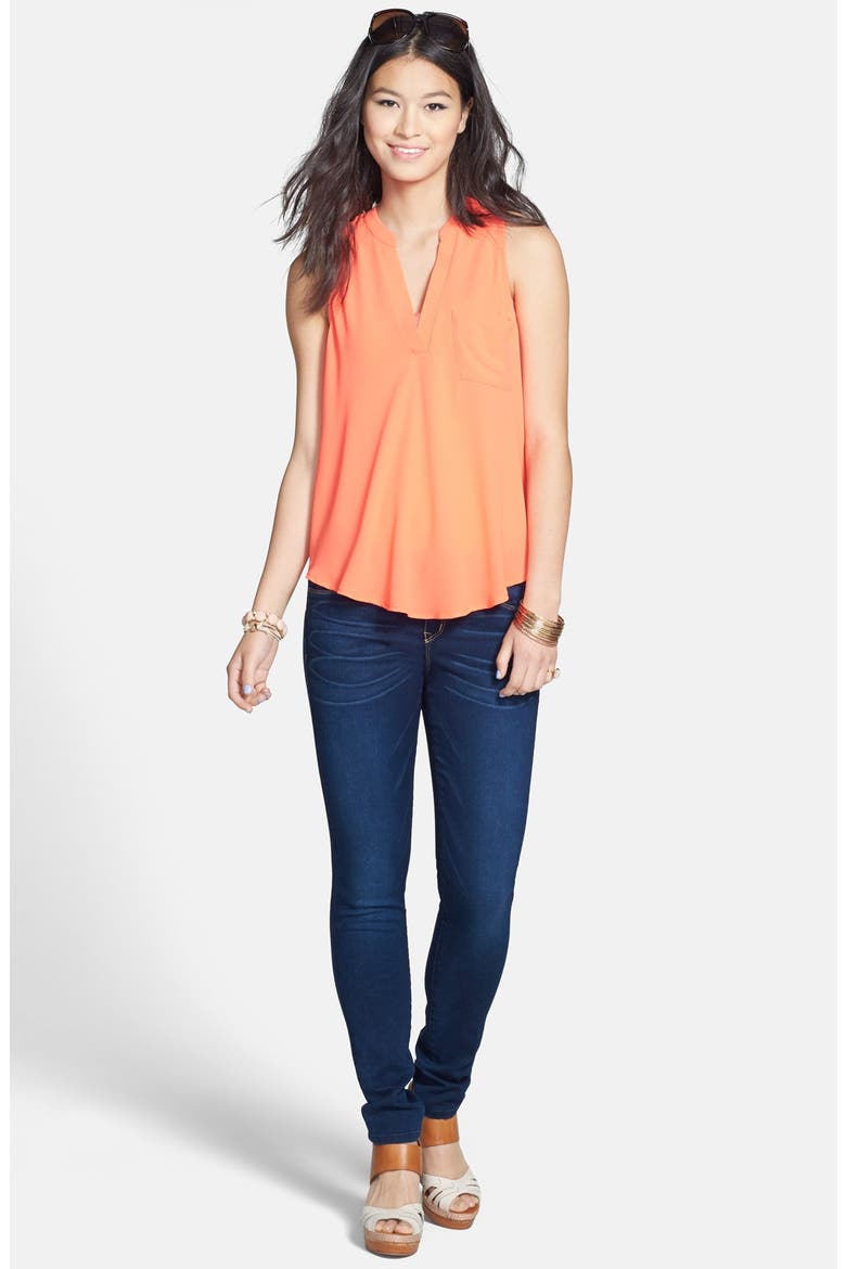 Mid-Rise Skinny Jeans, Alternate, color, DARK WASH