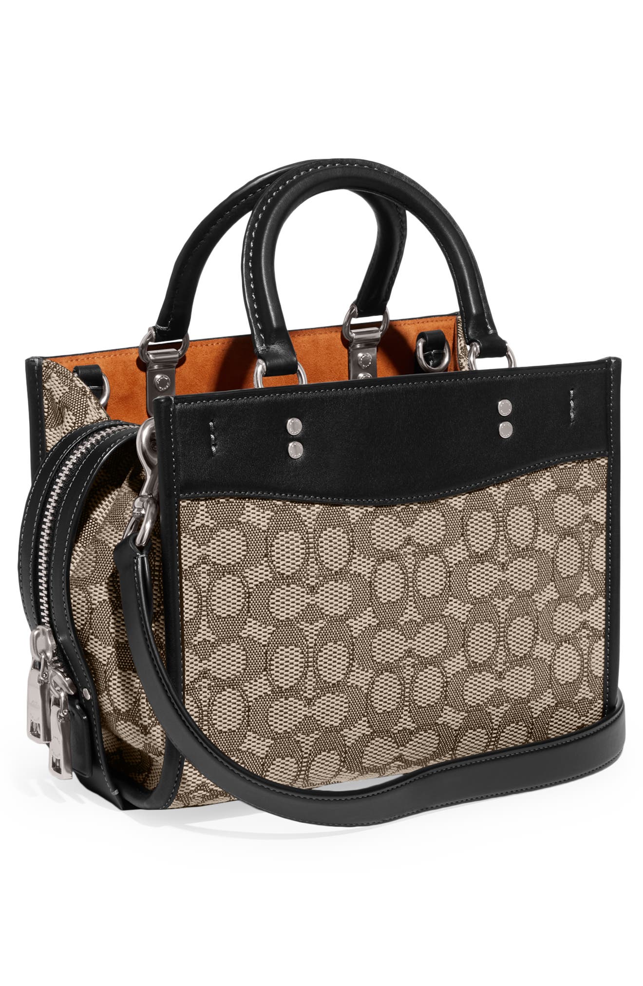 COACH Rogue 25 Signature Jacquard & Leather Crossbody Bag, Alternate, color, 