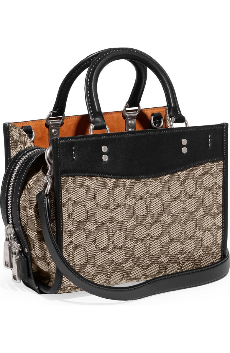 COACH Rogue 25 Signature Jacquard & Leather Crossbody Bag, Alternate, color,