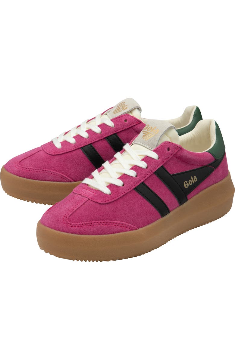 Gola Athena Sneaker, Alternate, color, Fuchsia/Black/Evergreen/Gum