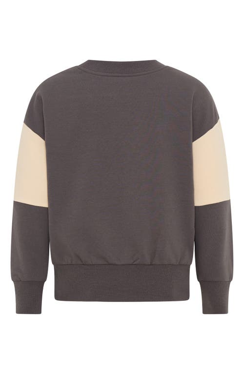 Tiny Tribe Kids' Thankful Dude Colorblock Cotton Graphic Sweatshirt In Multi