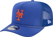 New Era Men's New Era Royal New York Mets Worn A-Frame 9FIFTY Trucker Snapback Hat