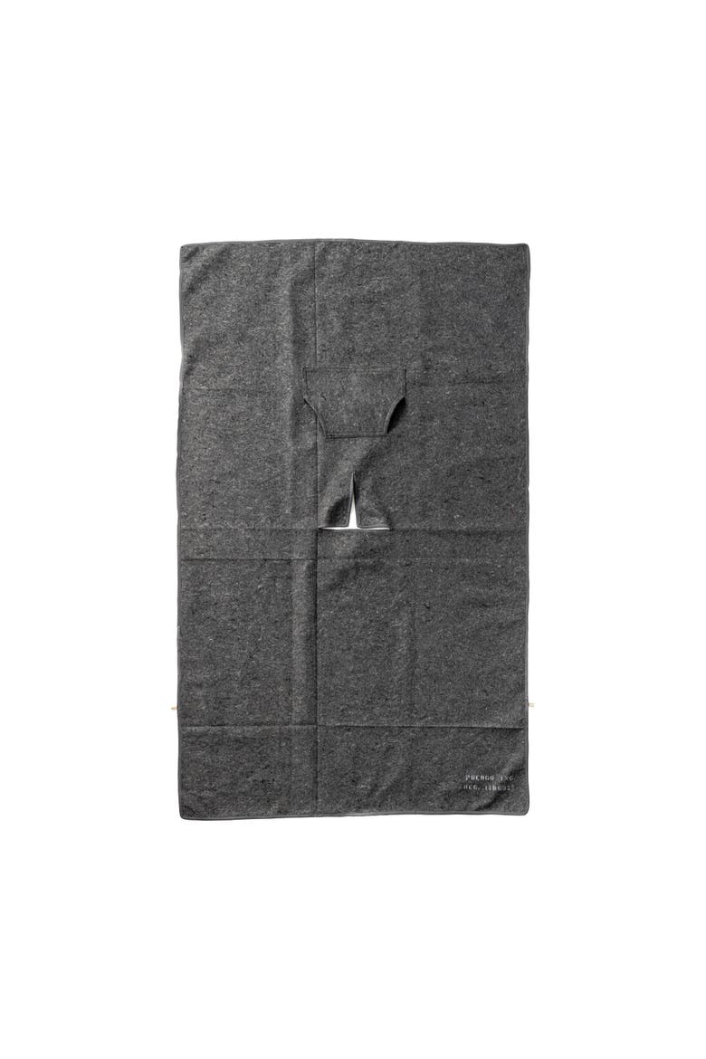 Felted Blanket Poncho, Alternate, color, Grey