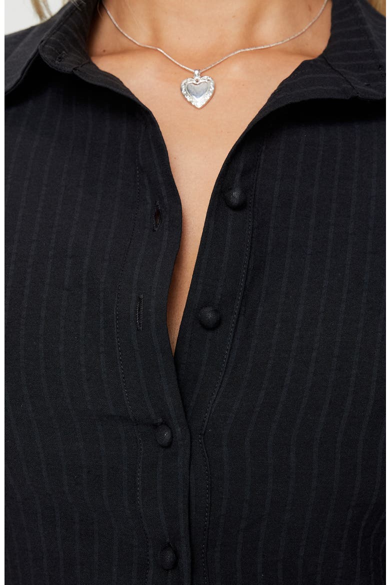Arnica Stripe Seersucker Button-Up Shirt, Alternate, color, BLACK STRIPE