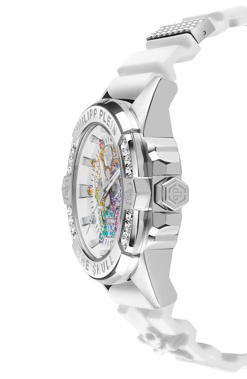 Philipp Plein The Skull Silicone Strap Watch, 41mm In Stainless Steel