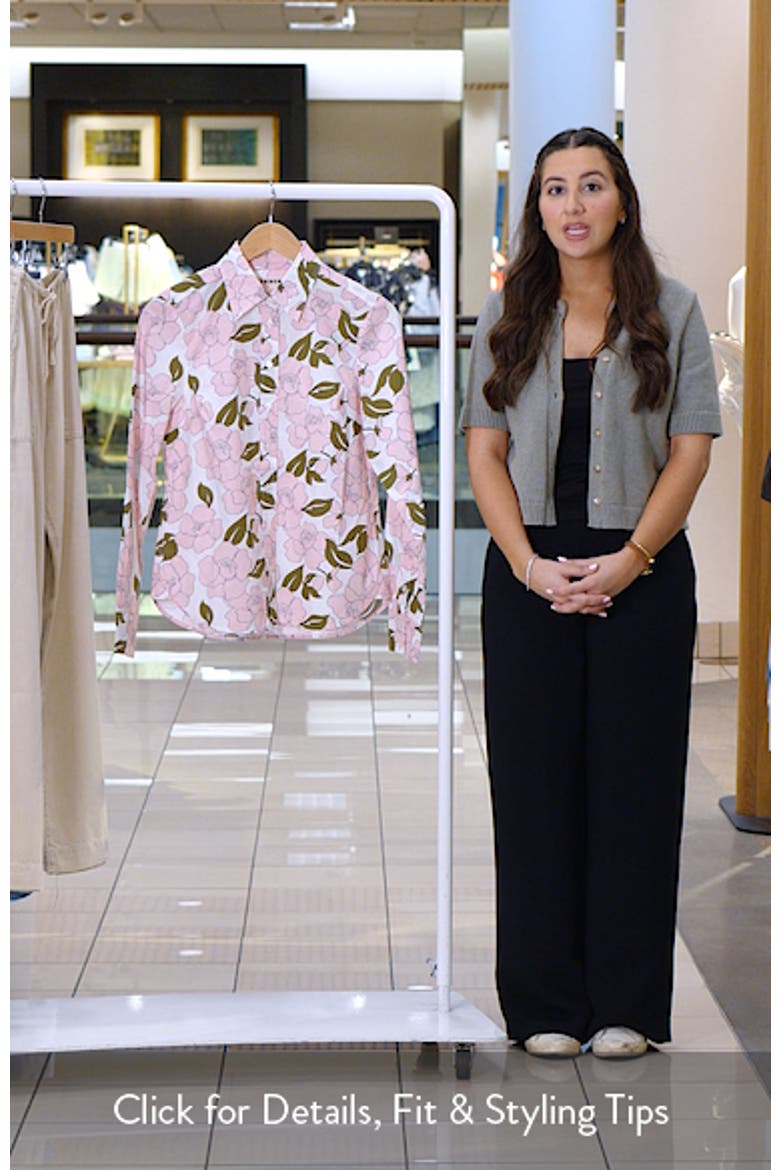 Sienna Floral Print Cotton Button-Up Shirt video