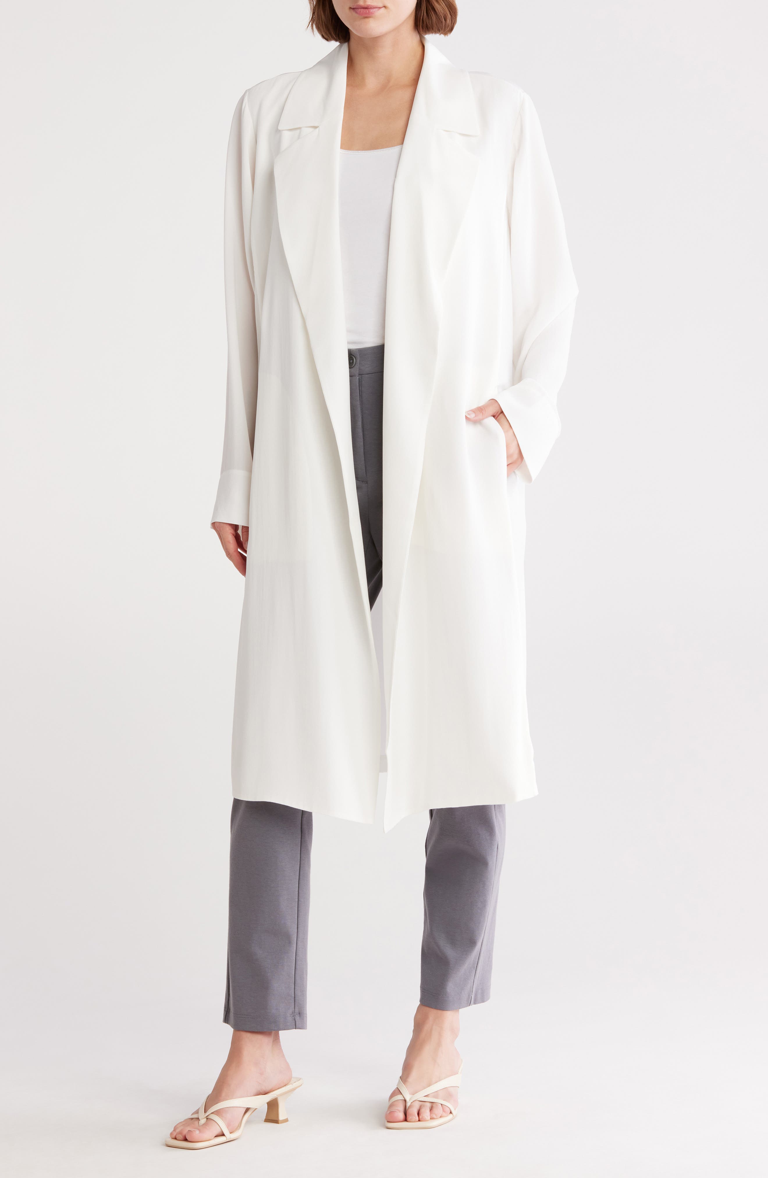 Eileen Fisher Silk Trench Coat