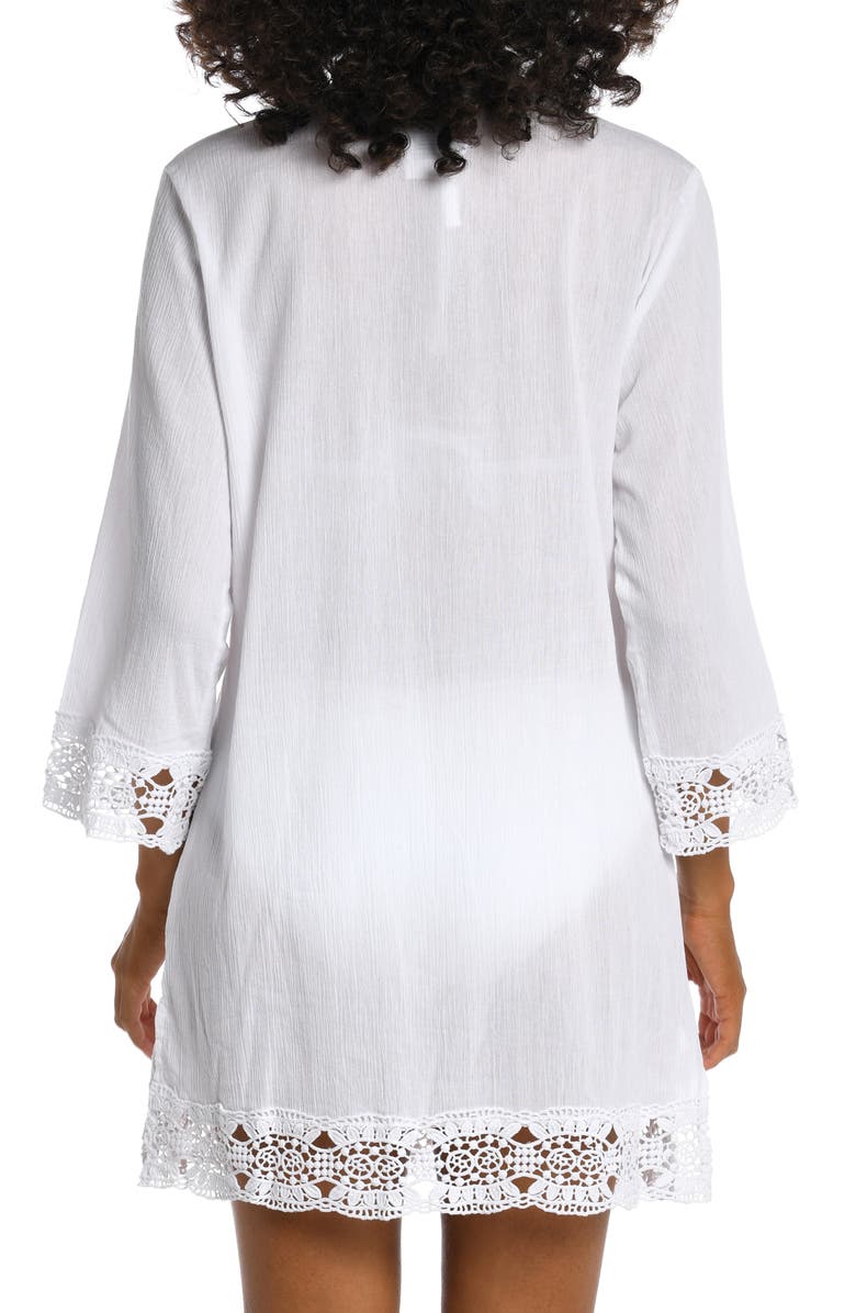 La Blanca Island Fare Cover-Up Tunic, Alternate, color, White