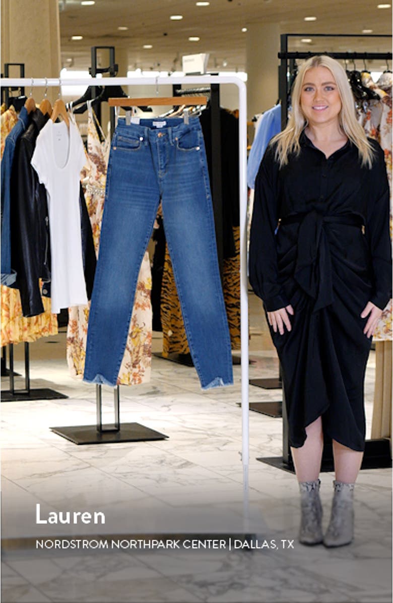 Good Legs High Waist Jagged Fray Hem Skinny Jeans, sales video thumbnail