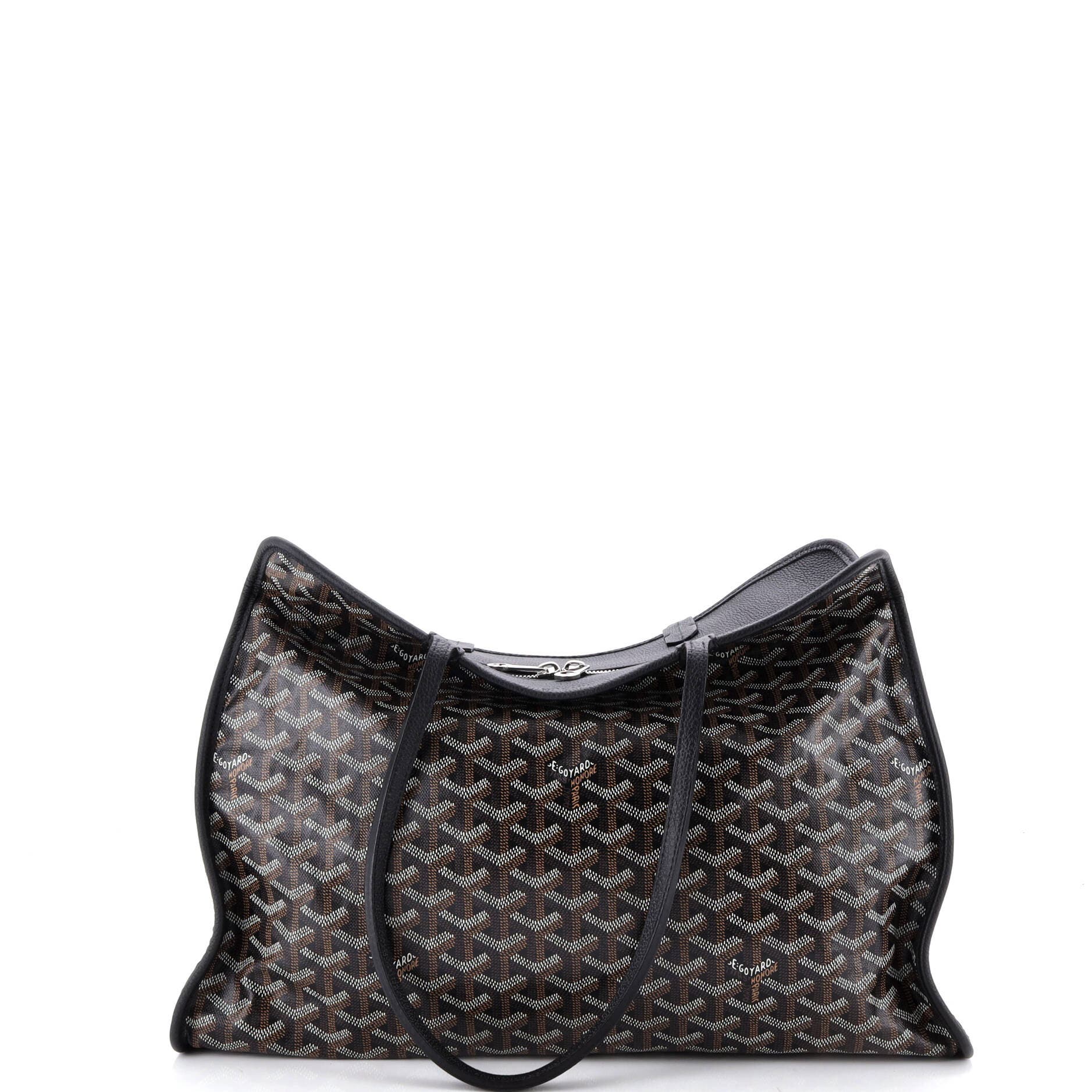 Pre-Owned Goyard Hardy Pet Carrier Coated Canvas PM, Alternate, color, Black