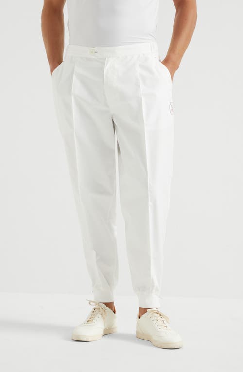 Brunello Cucinelli Nylon Tapered Trousers In White