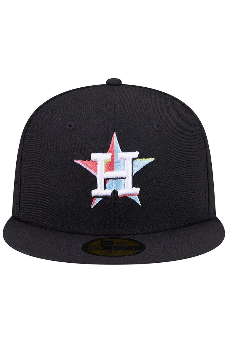 Men's New Era Black Houston Astros Multi-Color Pack 59FIFTY Fitted Hat, Alternate, color, Black