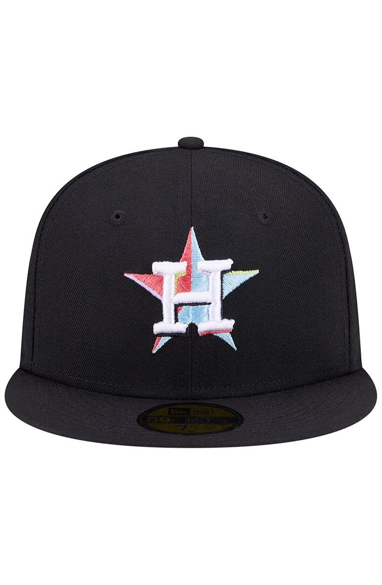 New Era Men's New Era Black Houston Astros Multi-Color Pack 59FIFTY Fitted Hat, Alternate, color, 